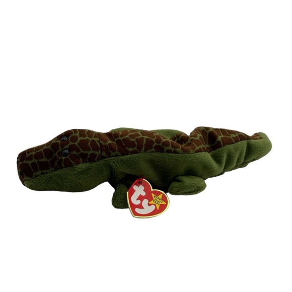 TY Beanie Baby Ally Alligator Toy Plush P.V.C. Pellets 1993 Vintage Kids NWT - Picture 3 of 9